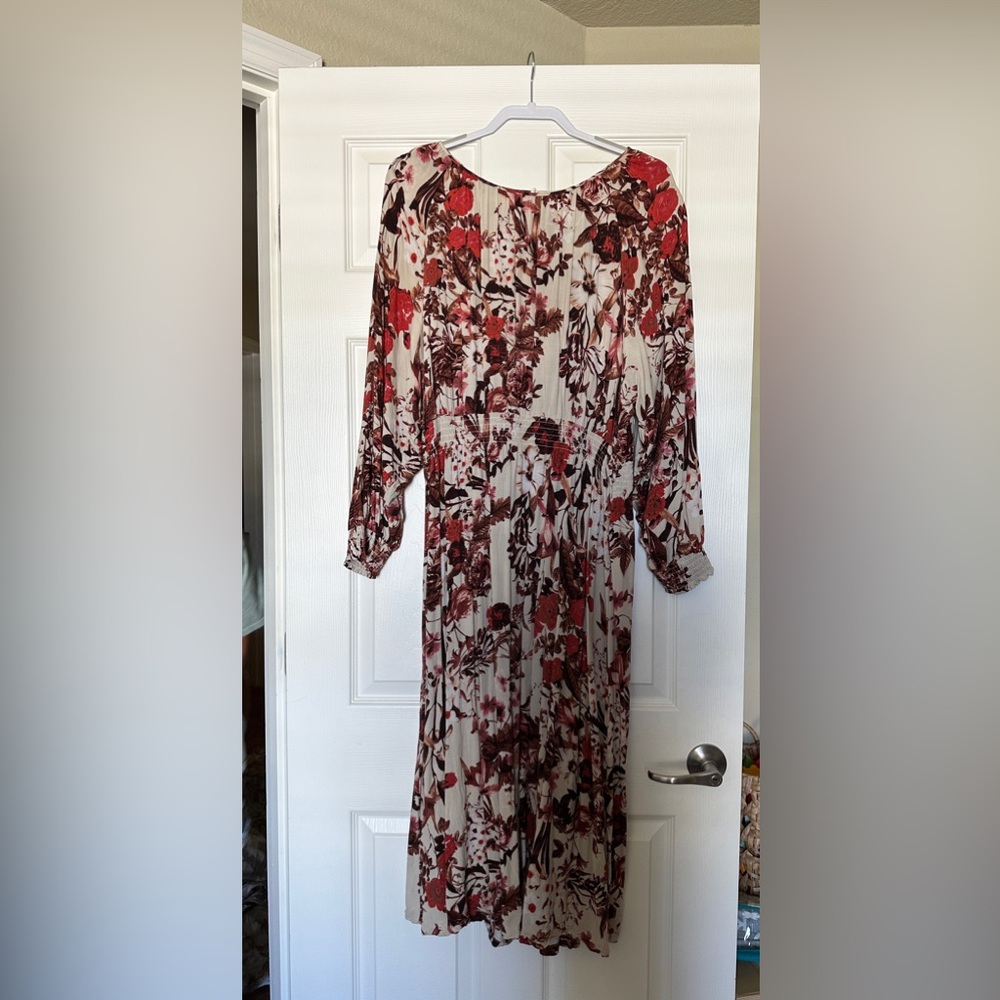 H&M red floral dress